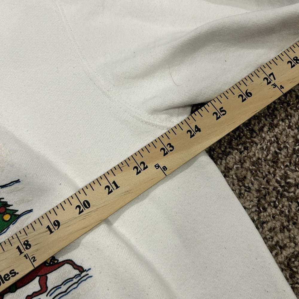 Vintage Fruit Of The Loom Christmas Graphic Crewneck Sweatshirt Adult XL 90s - Picture 7 of 8
